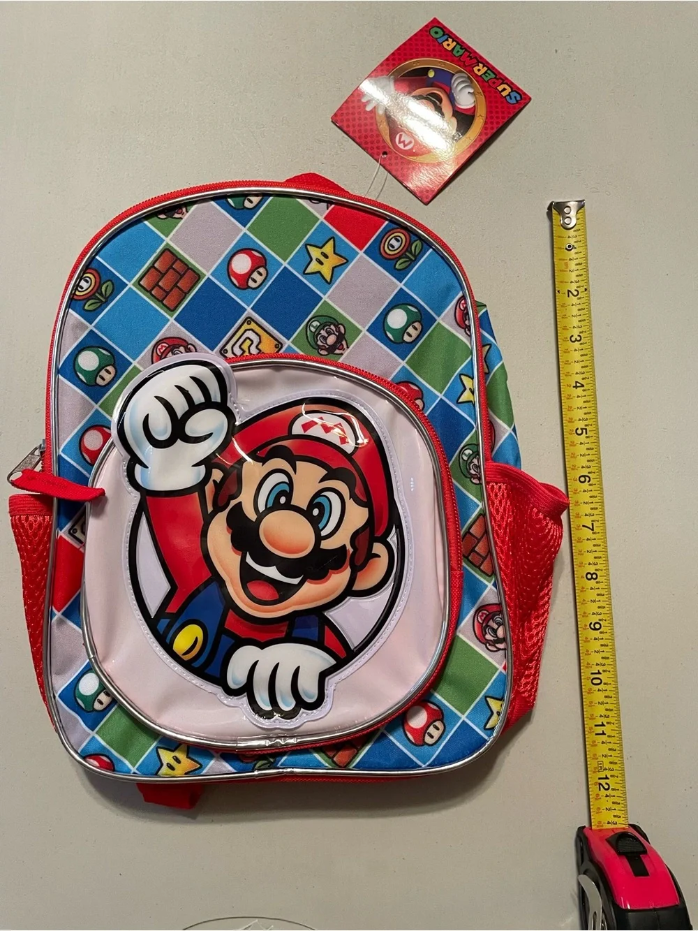Nintendo Kids Backpack Super Mario Character Backpack Nwt